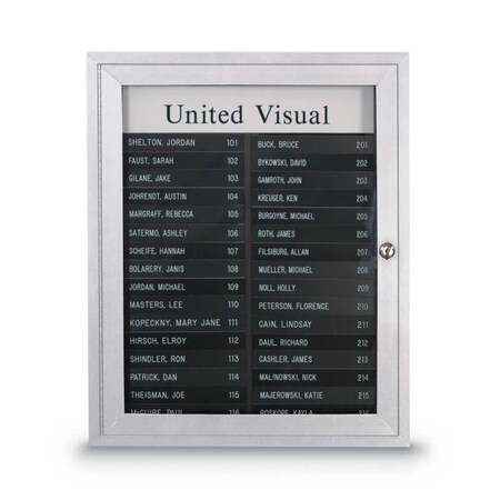 United Visual Products Outdoor Enclosed Combo Board, 72"x36", Satin Frame/Black & Keylime UVCB7236OD-BLACK-KEYLIME